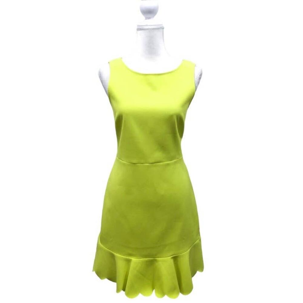 J. Crew Yellow Scalloped Hem Dress Size 10